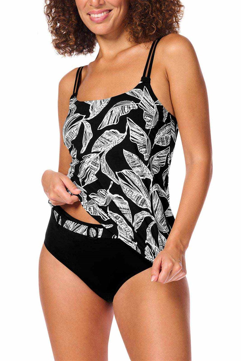 Lanzarote High-Waist Bikini Bottom - black/white #71730