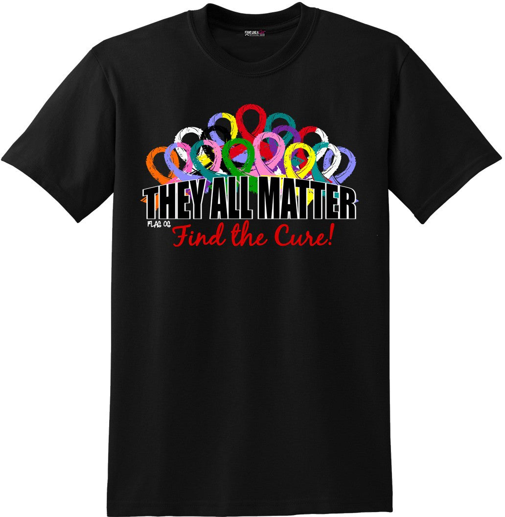 "They All Matter" Unisex T-Shirt - Black #101037