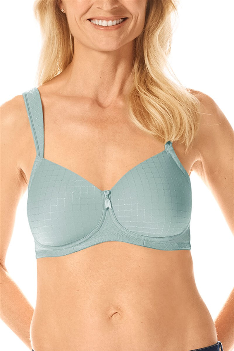 Cara Padded Non-Wired Bra - dark mint - #44915