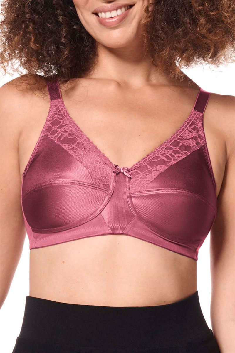 Nancy Wire-Free Bra #45100- Dark Rouge