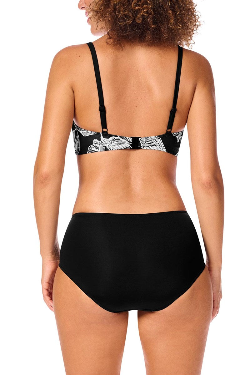 Lanzarote High-Waist Bikini Bottom - black/white #71730