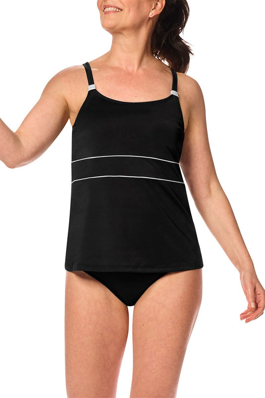 Ravello Tankini Top #71733 - black / silver