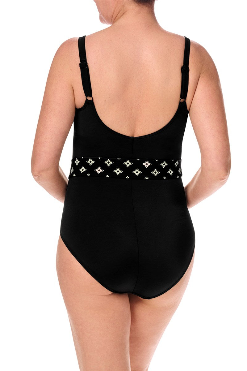 Palermo One-Piece Swimsuit #71745 - black / off-white