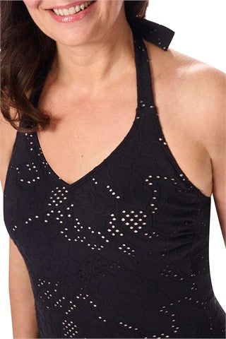 Makri One-Piece Swimsuit #71777 - black / sand