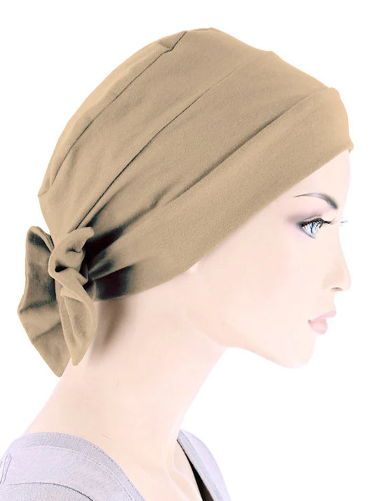 Cotton Cloche Bow Cap - Turban Plus