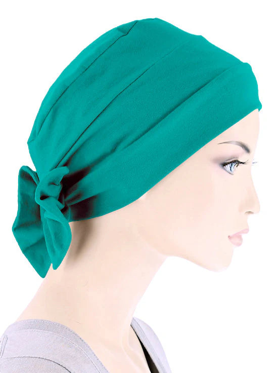 Cotton Cloche Bow Cap - Turban Plus