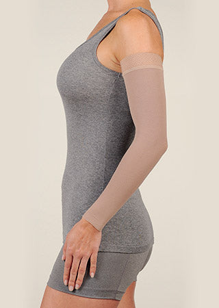 Juzo Dynamic Arm Sleeve 20-30mmHg with Silicone Band Beige #3511CG