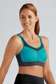 Amoena Power Wire Free Medium Support Turquoise/Grey 44065
