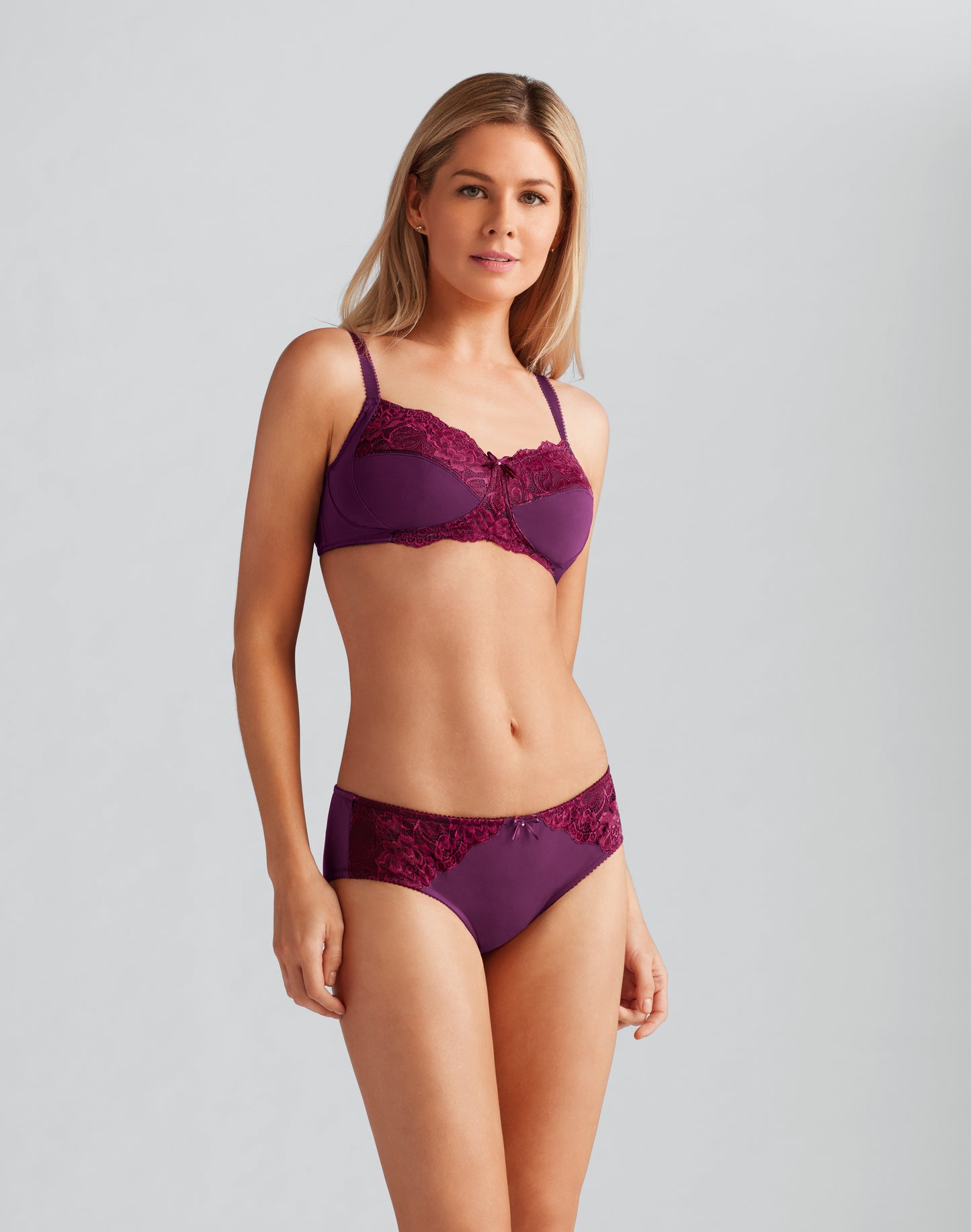 Lilly Wire-Free Bra Dark Lilac/Burgundy #44235