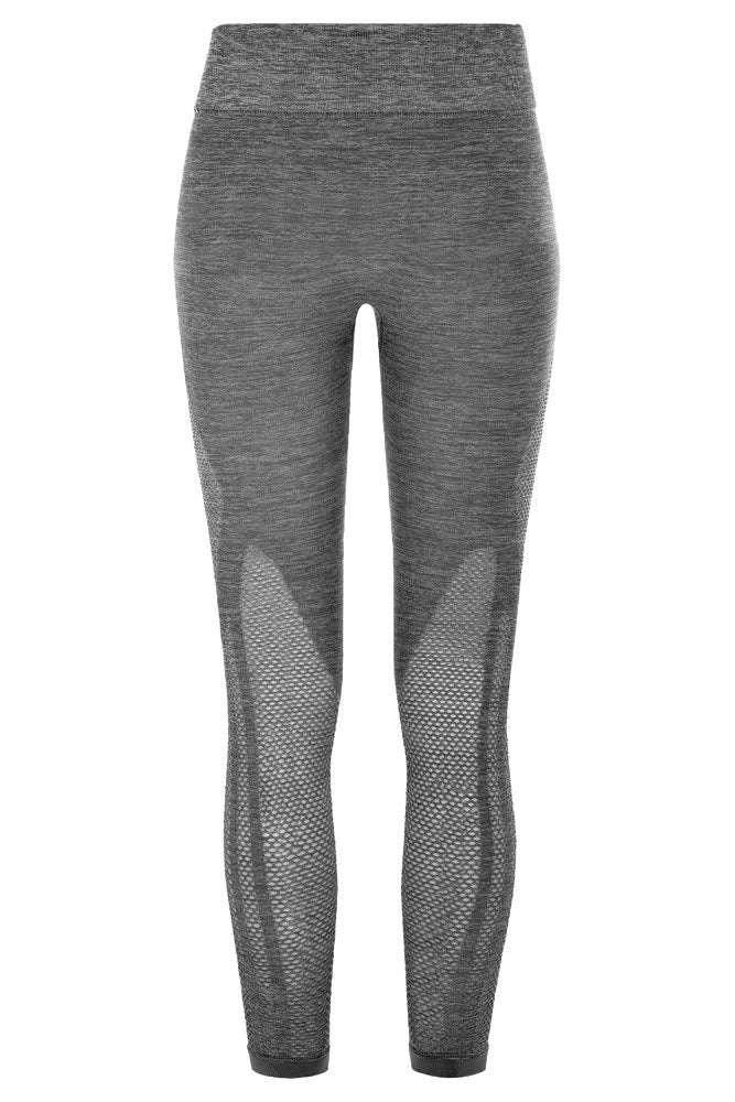 Seamless Melange Sports Tights - Grey Melange #44582